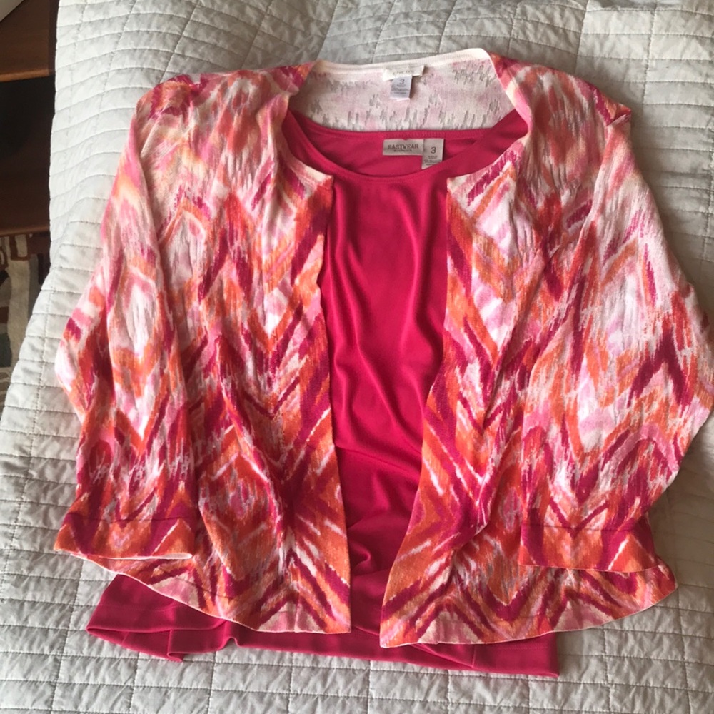 Chico’s sweater and tank combo Sz 3